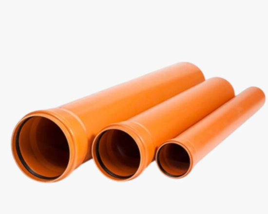 სურათი 11212 RTP პოლიპროპილენის კანალიზაციის მილი 110x3.4x3000 ნარინჯისფერი