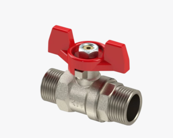 სურათი 36172 RTP ბურთულიანი სარქველი სპილენძისგან 1" მ/მ PN25 პეპლისებრი სახელურით