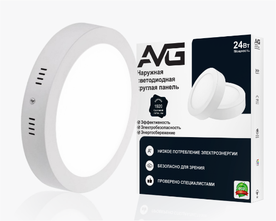 სურათი მრგვალი ზედაპირის პანელი 24W-6K