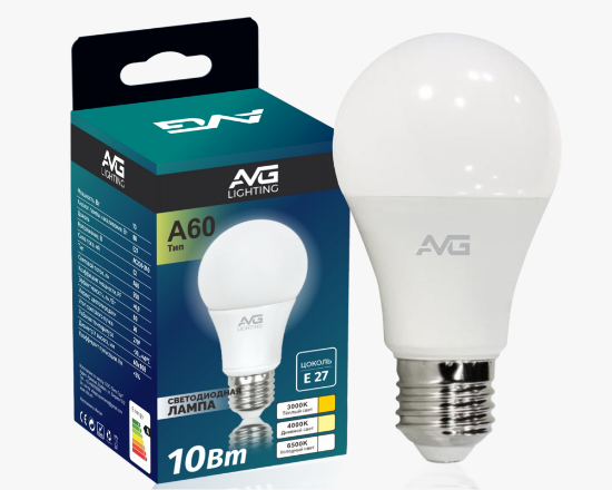 სურათი AVG ნათურა A60-10w-E27-3K