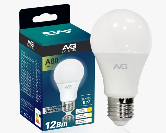 სურათი AVG ნათურა A60-12w-E27-3K