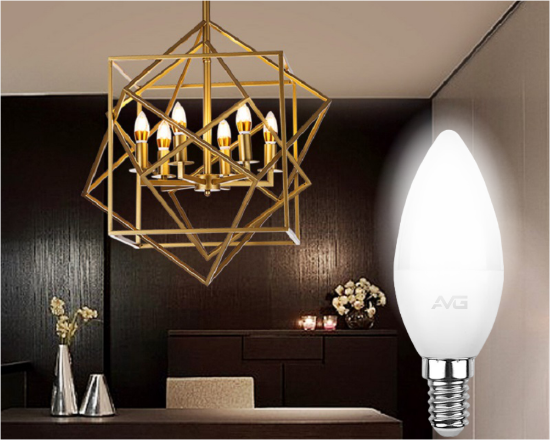 სურათი AVG ნათურა C37-9W-E14-6K