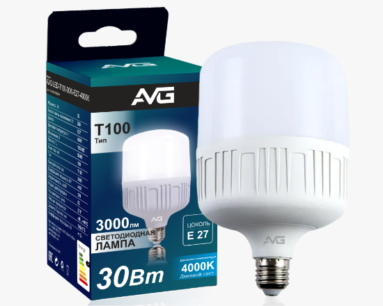 სურათი AVG ნათურა T100-30W-E27-4K