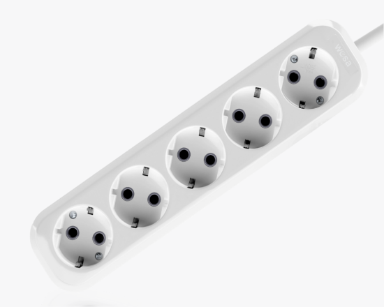 სურათი MGP-173 დამაგრძელებელი 3 მ კაბელით, 5 ბანდა, დამიწებით