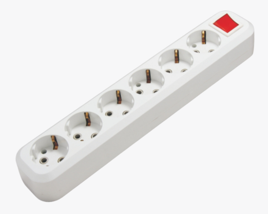 სურათი MGP-341 დამაგრძელებელი , 6-გამტარით. დამიწების ჩართვა/გამორთვით