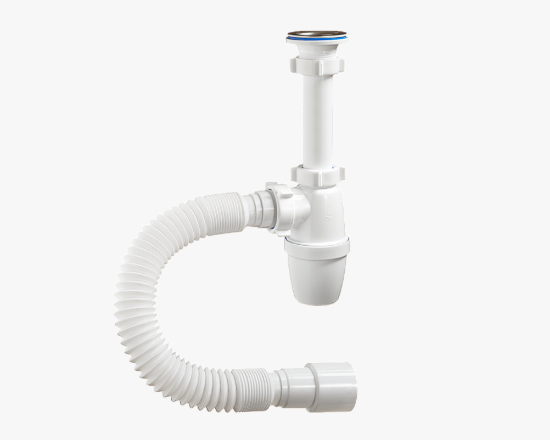 სურათი A-32059 Orio ბოთლის სიფონი პატარა კორპუსით 1 1/4"х40მმ მოქნილი მილით 40-40/50