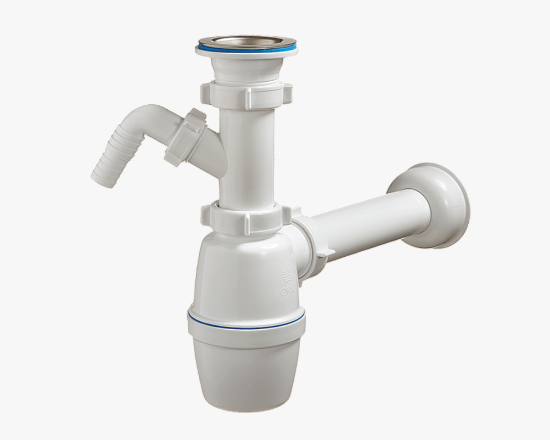 სურათი A-40059 Orio ბოთლის სიფონი 1 1/2 х 40 ერთი გამოსასვლელით და მოქნილი მილით 40-40/50