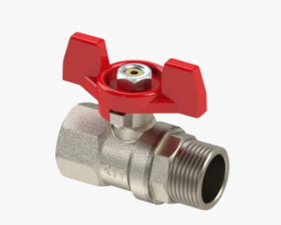 სურათი 25824 RTP ბურთულიანი სარქველი სპილენძის 1" f/m PN25 პეპლისებრი სახელურით