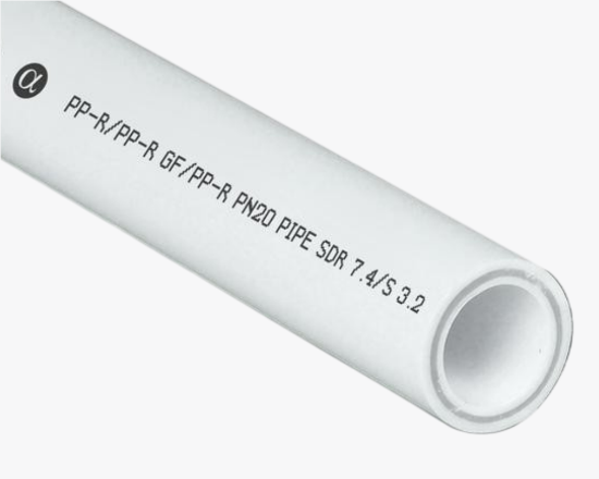 სურათი 10335 RTP PPR მინაბოჭკოვანი მილი 63x8.6 PN20 თეთრი 4მ