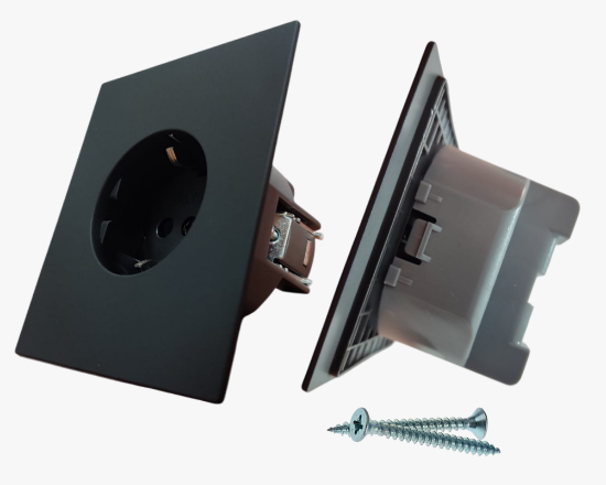 სურათი CC-PJ-08 2P socket with grounding black