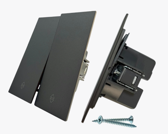 სურათი CC-PJ-05 2-gang reverse-switch grey