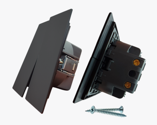 სურათი CC-PJ-02 2-gang switch black