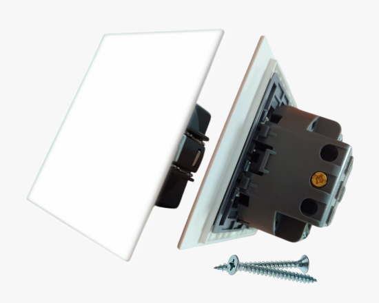 სურათი CC-PJ-01 1-gang switch white