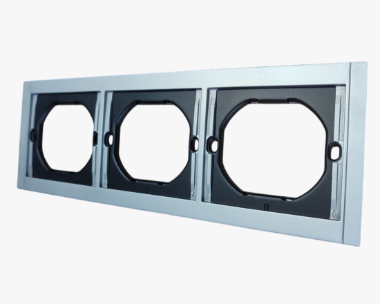 სურათი CL-49 3-gang frame silver